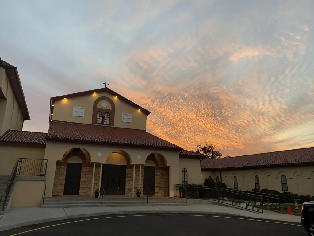 St. Nicholas Greek Orthodox Church at sunset