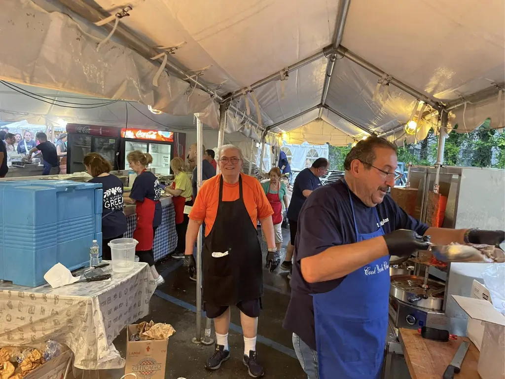 Volunteers in the Gyro Tent