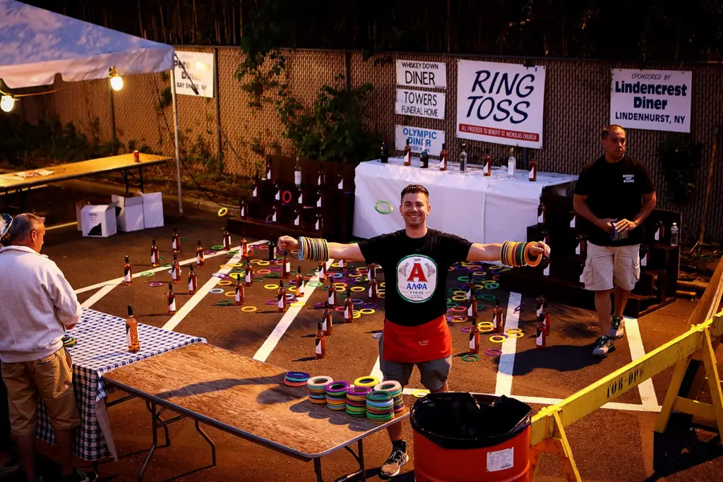 St. Nicholas Ring Toss at night